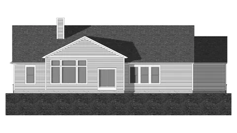 The Brookwood house plan, exterior view 3